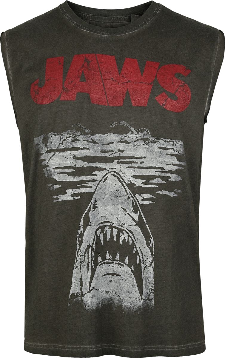 4069225036566 - Jaws - Poster Tank-Top dunkelgrau in XXL