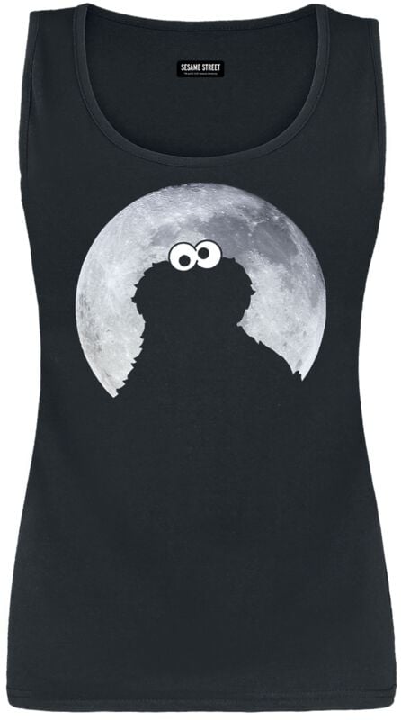 4069225036863 - Krümelmonster - Moonlight - Cookie Monster Top schwarz in L
