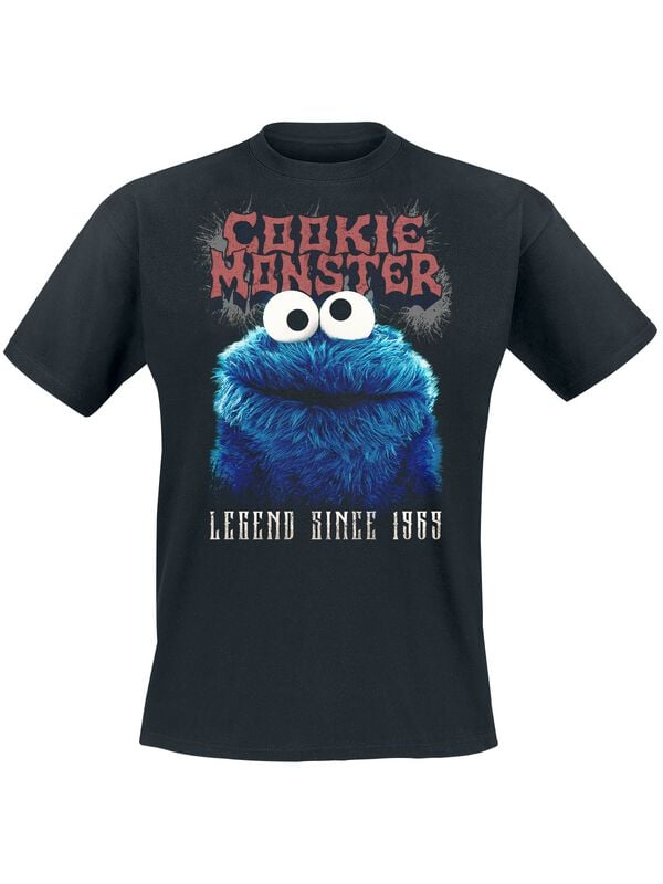 4069225042901 - Cookie Monster - Legend T-Shirt schwarz in M 4069225042901 - Cookie Monster - Legend T-Shirt schwarz in M