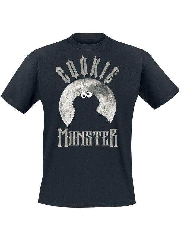 4069225043045 - Cookie Monster - Moonlight T-Shirt schwarz in 4XL 4069225043045 - Cookie Monster - Moonlight T-Shirt schwarz in 4XL
