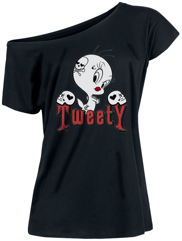 4069225046954 - Tweety - Tattoo T-Shirt schwarz in L