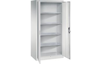 4069361433038 - Werkstatt-Flügeltürschrank HxBxT 1950 x 930 x 600 mm lichtgrau   lichtgrau C+P