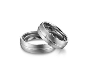 4069415241039 - Partnerring MARRYA MARRYA Titan Ringe Trauringe Eheringe Partnerringe Fingerringe Gr 48 Titan silberfarben (damen ring silber) Damen