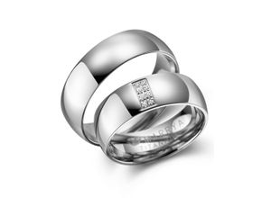 4069415241817 - Partnerring MARRYA MARRYA Titan Ringe Trauringe Eheringe Partnerringe Fingerringe Gr 48 Titan silberfarben (damen ring silber) Damen