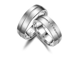 4069415242333 - Partnerring MARRYA MARRYA Titan Ringe Trauringe Eheringe Partnerringe Fingerringe Gr 48 Titan silberfarben (damen ring silber) Damen