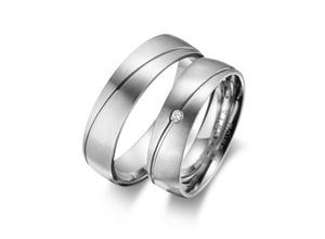 4069415242593 - Partnerring MARRYA MARRYA Titan Ringe Trauringe Eheringe Partnerringe Fingerringe Gr 48 Titan silberfarben (damen ring silber) Damen