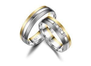 4069415242968 - Partnerring MARRYA MARRYA Titan Ringe Trauringe Eheringe Partnerringe Fingerringe Gr 48 Titan goldfarben (herren ring gold silber) Damen