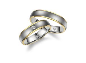 4069415243118 - Partnerring MARRYA MARRYA Titan Ringe Trauringe Eheringe Partnerringe Fingerringe Gr 48 Titan goldfarben (damen ring gold silber) Damen