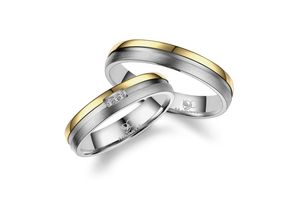 4069415243637 - Partnerring MARRYA MARRYA Titan Ringe Trauringe Eheringe Partnerringe Fingerringe Gr 48 Titan goldfarben (damen ring gold silber) Damen