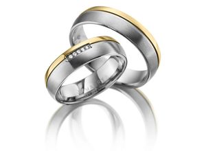 4069415244153 - Partnerring MARRYA Titan Ringe Trauringe Eheringe Partnerringe Fingerringe Gr 48 Titan goldfarben (damen ring gold silber) Damen