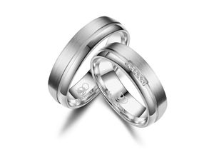 4069415245976 - Partnerring MARRYA Titan Ringe Trauringe Eheringe Partnerringe Fingerringe Gr 48 Titan silberfarben (damen ring silber) Damen