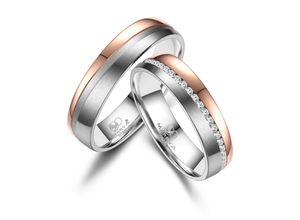 4069415247277 - Partnerring MARRYA MARRYA Titan Ringe Trauringe Eheringe Partnerringe Fingerringe Gr 48 Titan rosegold (damen ring silber rosé) Damen