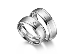 4069415252998 - Partnerring MARRYA MARRYA Edelstahl Ringe Trauringe Eheringe Partnerringe Fingerringe Gr 48 Edelstahl silberfarben (damen ring silber) Damen