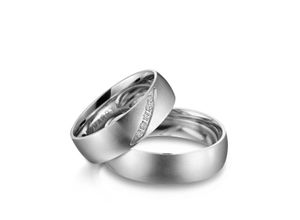 4069415253254 - Partnerring MARRYA MARRYA Edelstahl Ringe Trauringe Eheringe Partnerringe Fingerringe Gr 48 Edelstahl silberfarben (damen ring silber) Damen