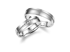 4069415253773 - Partnerring MARRYA MARRYA Edelstahl Ringe Trauringe Eheringe Partnerringe Fingerringe Gr 48 Edelstahl silberfarben (damen ring silber) Damen