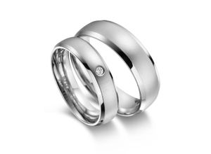 4069415255333 - Partnerring MARRYA MARRYA Edelstahl Ringe Trauringe Eheringe Partnerringe Fingerringe Gr 48 Edelstahl silberfarben (damen ring silber) Damen