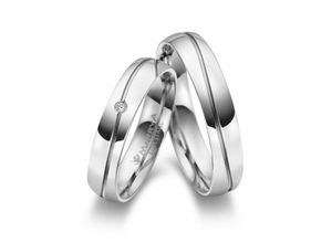 4069415256378 - Partnerring MARRYA MARRYA Edelstahl Ringe Trauringe Eheringe Partnerringe Fingerringe Gr 48 Edelstahl silberfarben (damen ring silber) Damen