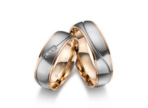 4069415257412 - Partnerring MARRYA Edelstahl Ringe Trauringe Eheringe Partnerringe Fingerringe Gr 48 Edelstahl rosegold (damen ring silber rosé) Damen