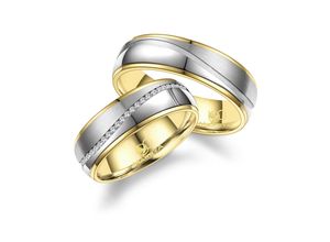 4069415257672 - Partnerring MARRYA MARRYA Edelstahl Ringe Trauringe Eheringe Partnerringe Fingerringe Gr 48 Edelstahl silberfarben (damen ring silber gold) Damen