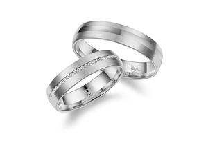 4069415258457 - Partnerring MARRYA MARRYA Edelstahl Ringe Trauringe Eheringe Partnerringe Fingerringe Gr 48 Edelstahl silberfarben (damen ring silber) Damen