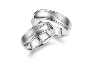 4069415258822 - Partnerring MARRYA MARRYA Edelstahl Ringe Trauringe Eheringe Partnerringe Fingerringe Gr 48 Edelstahl silberfarben (herren ring silber) Damen