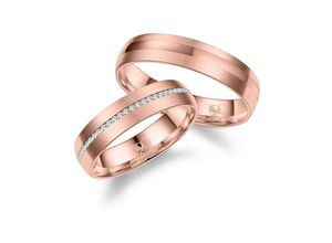 4069415259348 - Partnerring MARRYA MARRYA Edelstahl Ringe Trauringe Eheringe Partnerringe Fingerringe Gr 48 Edelstahl rosegold (herren ring rosé) Damen