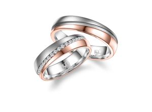 4069415260535 - Partnerring MARRYA MARRYA Edelstahl Ringe Trauringe Eheringe Partnerringe Fingerringe Gr 48 Edelstahl rosegold (damen ring silber rosé) Damen