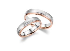 4069415260795 - Partnerring MARRYA MARRYA Edelstahl Ringe Trauringe Eheringe Partnerringe Fingerringe Gr 48 Edelstahl rosegold (damen ring silber rosé) Damen