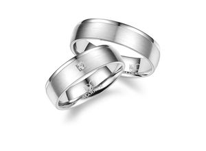 4069415263918 - Partnerring MARRYA MARRYA Silber Ringe Trauringe Eheringe Partnerringe Fingerringe Gr 48 Silber 925 (Sterlingsilber) silberfarben (damen ring silber) Damen