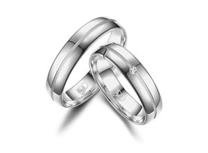 4069415267558 - Partnerring MARRYA MARRYA Silber Ringe Trauringe Eheringe Partnerringe Fingerringe Gr 48 Silber 925 (Sterlingsilber) silberfarben (damen ring silber) Damen