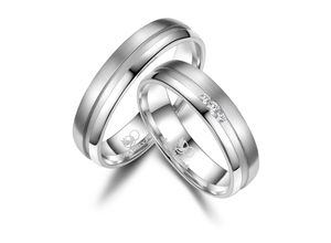 4069415268074 - Partnerring MARRYA MARRYA Silber Ringe Trauringe Eheringe Partnerringe Fingerringe Gr 48 Silber 925 (Sterlingsilber) silberfarben (damen ring silber) Damen