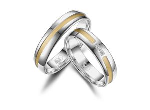 4069415268852 - Partnerring MARRYA MARRYA Silber Ringe Trauringe Eheringe Partnerringe Fingerringe Gr 48 Silber 925 (Sterlingsilber) silberfarben (damen ring silber gold) Damen