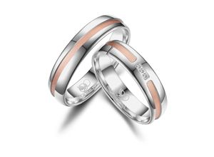 4069415269118 - Partnerring MARRYA MARRYA Silber Ringe Trauringe Eheringe Partnerringe Fingerringe Gr 48 Silber 925 (Sterlingsilber) rosegold (damen ring silber rosé) Damen