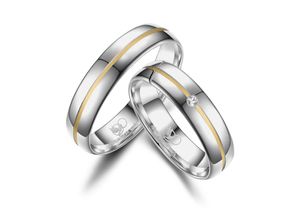 4069415269897 - Partnerring MARRYA MARRYA Silber Ringe Trauringe Eheringe Partnerringe Fingerringe Gr 48 Silber 925 (Sterlingsilber) silberfarben (damen ring silber gold) Damen