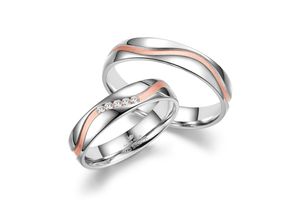 4069415270671 - Partnerring MARRYA Silber Ringe Trauringe Eheringe Partnerringe Fingerringe Gr 48 Silber 925 (Sterlingsilber) rosegold (damen ring silber rosé) Damen