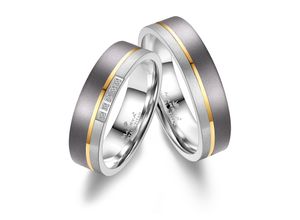 4069415271456 - Partnerring MARRYA MARRYA Tantal Ringe Trauringe Eheringe Partnerringe Fingerringe Gr 48 Tantal silberfarben (damen ring silber gold) Damen