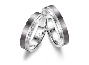 4069415271821 - Partnerring MARRYA MARRYA Tantal Ringe Trauringe Eheringe Partnerringe Fingerringe Gr 48 Tantal silberfarben (herren ring silber) Damen