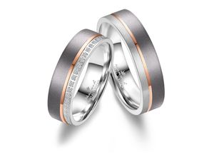 4069415271975 - Partnerring MARRYA MARRYA Tantal Ringe Trauringe Eheringe Partnerringe Fingerringe Gr 48 Tantal rosegold (damen ring silber rosé) Damen