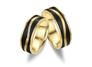 4069415273535 - Partnerring MARRYA MARRYA Carbon Ringe Trauringe Eheringe Partnerringe Fingerringe Gr 48 Carbon schwarz (damen ring schwarz gold) Damen