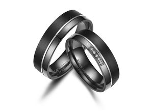 4069415279537 - Trauring MARRYA BLACK TITANIUM by MARRYA Fingerringe Gr 48 Titan schwarz (herren ring schwarz silber) Damen