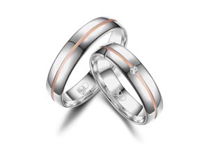 4069415301627 - Trauring MARRYA MARRYA Silber Ringe Trauringe Eheringe Partnerringe Fingerringe Gr 48 Silber 925 (Sterlingsilber) rosegold (damen ring silber rosé) Damen