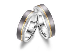 4069415302662 - Trauring MARRYA MARRYA Tantal Ringe Trauringe Eheringe Partnerringe Fingerringe Gr 48 Tantal silberfarben (damen ring silber gold) Damen