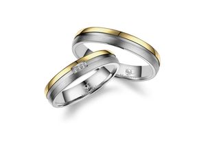 4069415306318 - Trauring MARRYA MARRYA Titan Ringe Trauringe Eheringe Partnerringe Fingerringe Gr 48 Titan goldfarben (herren ring gold silber) Damen