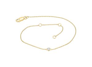 4069415360792 - Goldarmband VIVANCE 008 ct Diamant Brillant Armband aus 585 Gelbgold 19 cm Armbänder Gr 19 Gelbgold 585 goldfarben (gold) Damen Gold Schmuck Rundankerkette