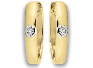 4069415361782 - Paar Creolen VIVANCE 002 ct Diamant Brillant Ohrringe aus 585 Gelbgold Gr Damen 002 ct mit Diamant Diamanten goldfarben (gold) Damen Gold Schmuck