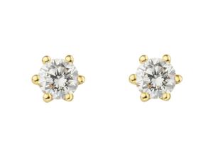 4069415362895 - Paar Ohrhänger VIVANCE 025 ct Diamant Brillant Ohrringe Ohrstecker aus 585 Gelbgold Gr Damen 025 ct Diamanten goldfarben (gold) Damen Gold Schmuck