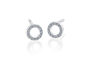 4069415363441 - Paar Ohrhänger VIVANCE 013 ct Diamant Brillant Ohrringe Ohrstecker aus 585 Weißgold Gr Damen 013 ct mit Diamant Weißgold 585-Diamanten silberfarben (silber) Damen Gold Schmuck