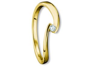 4069415364530 - Diamantring VIVANCE 004 ct Diamant Brillant Ring aus 585 Gelbgold Fingerringe Gr 48 mit Diamant Gelbgold 585-Diamanten goldfarben (gold) Damen Gold Schmuck