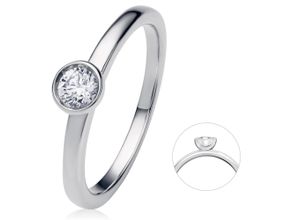 4069415374119 - Diamantring VIVANCE 025 ct Diamant Brillant Zarge Ring aus 950 Platin Fingerringe Gr 52 Platin 950-Diamanten silberfarben (silber) Damen Platin Schmuck Zarge