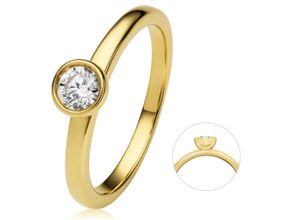 4069415374157 - Diamantring VIVANCE 033 ct Diamant Brillant Zarge Ring aus 585 Gelbgold Fingerringe Gr 48 Gelbgold 585-Diamanten goldfarben (gold) Damen Gold Schmuck Zarge